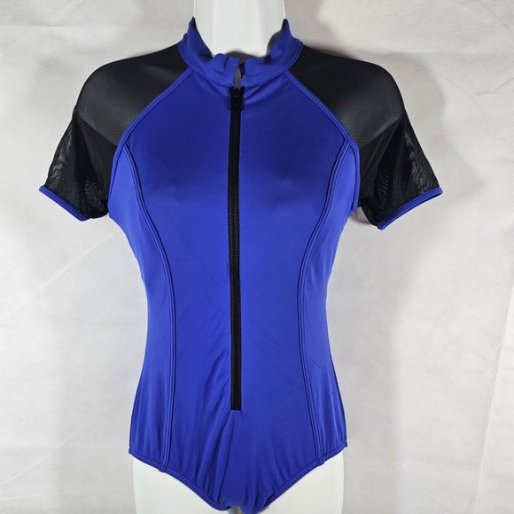 Venus Other - Venus Competition Swimsuit Womens 6 Blue/Black Zipper Back Cut-Out